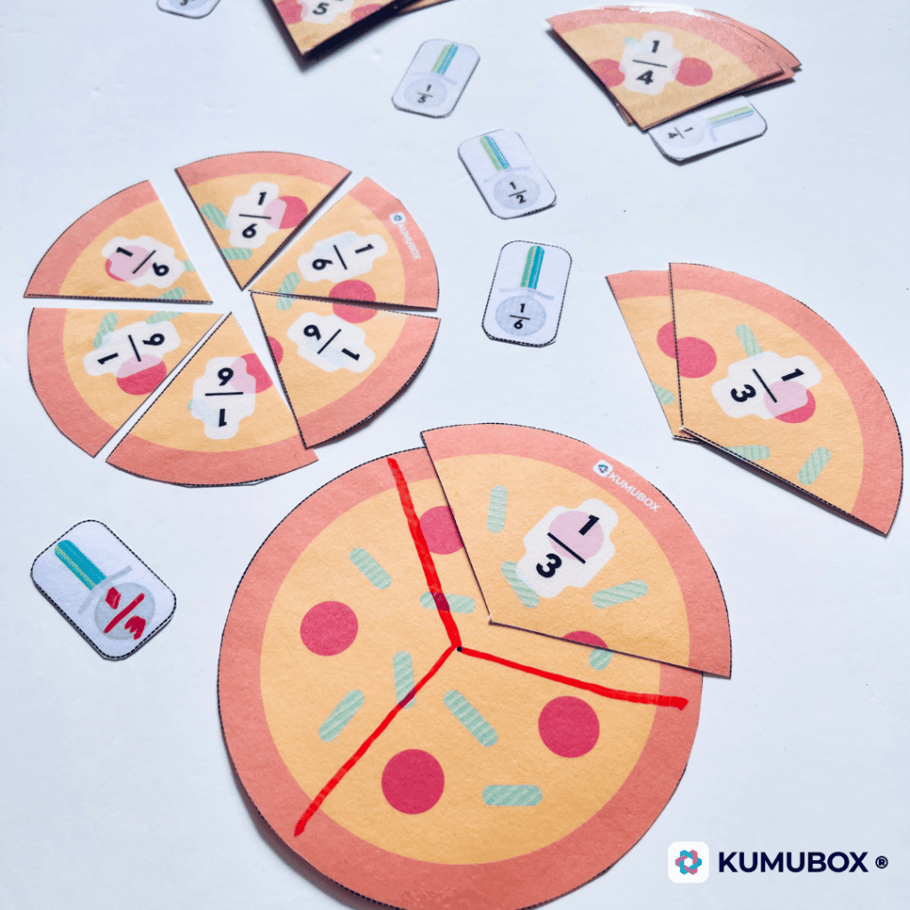 Fracciones Con Pizza Kumubox