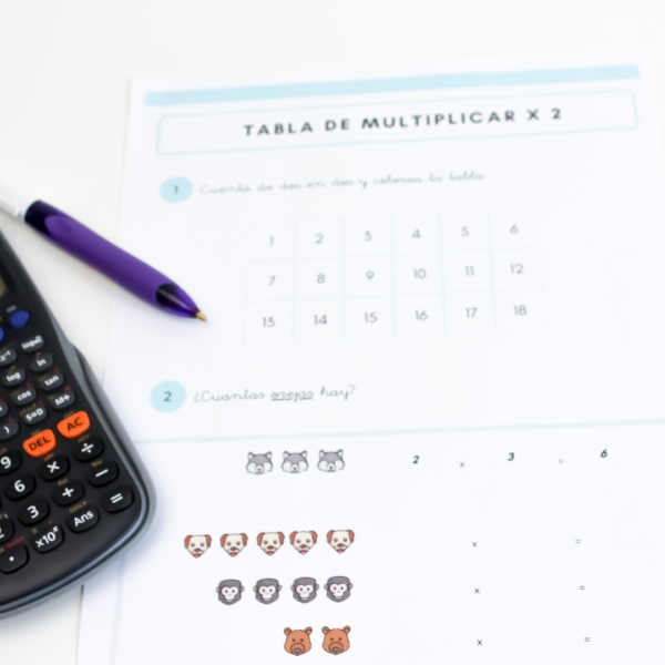 Tabla de multiplicar x2