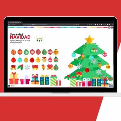 Decora tu árbol de Navidad interactivo