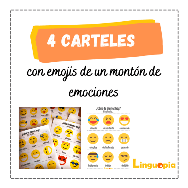 Carteles de emociones con emojis