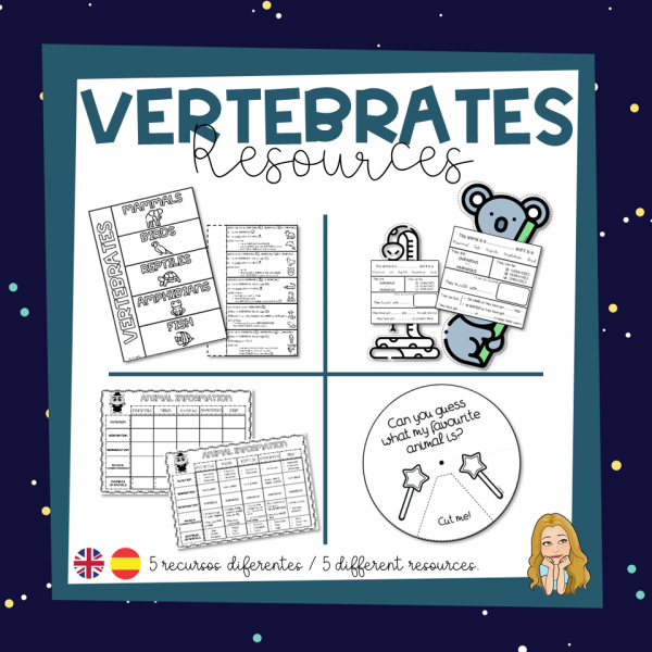 ANIMALS -VERTEBRATES / VERTEBRADOS – PACK DE MATERIALES