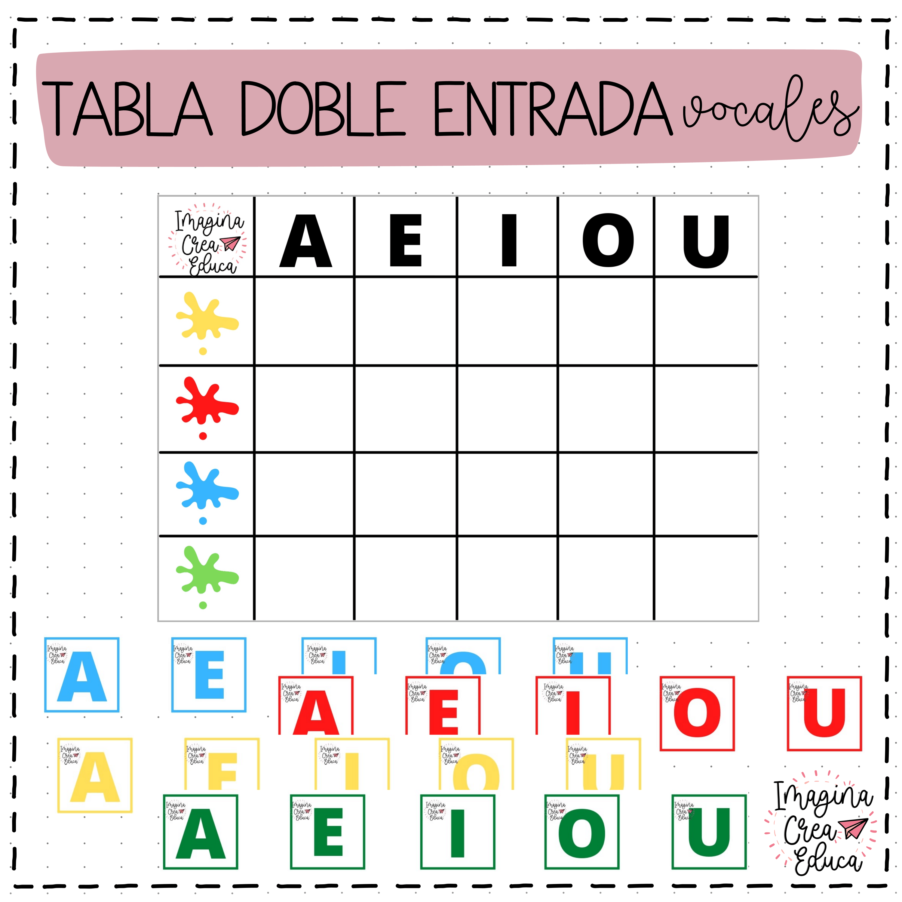 TABLA DE DOBLE ENTRADA VOCALES 