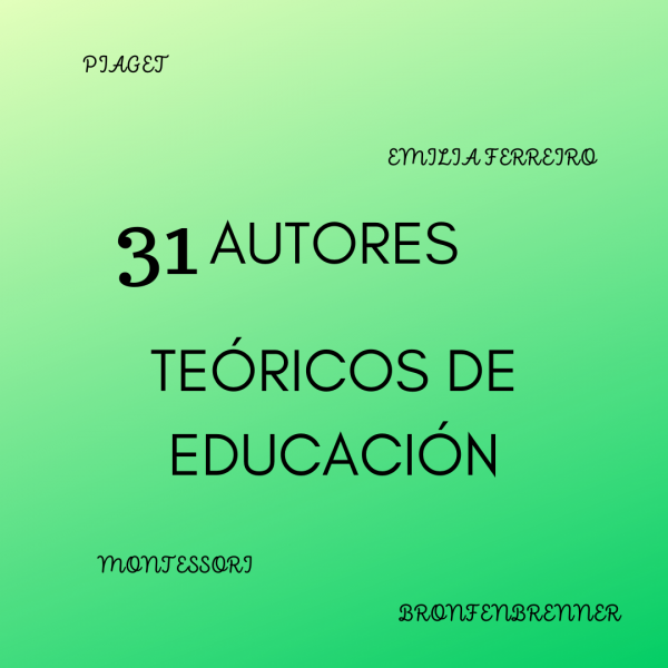 31 AUTORES/TEÓRICOS DE EDUCACIÓN