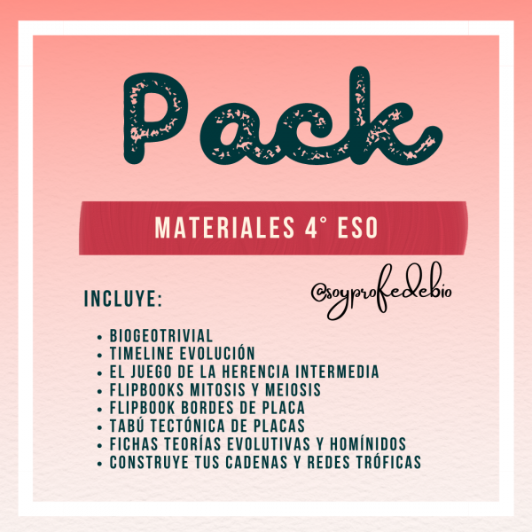 Pack Materiales 4º ESO en Castellano