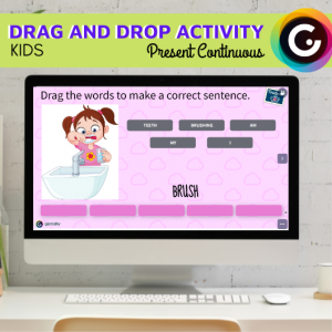 drag and drop present continuous
