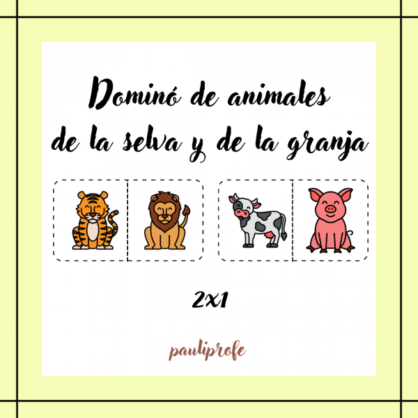 DOMINO ANIMALES 2X1