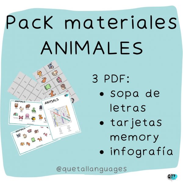 Pack vocabulario animales (animals)