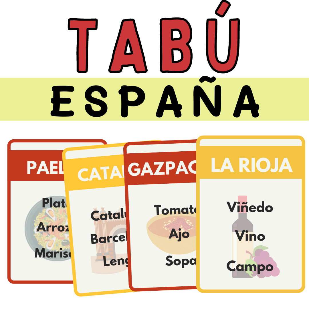 retroceder Figura idea JUEGO TABÚ TEMÁTICO: España. ¡80 Tarjetas recortables! | Kumubox.com