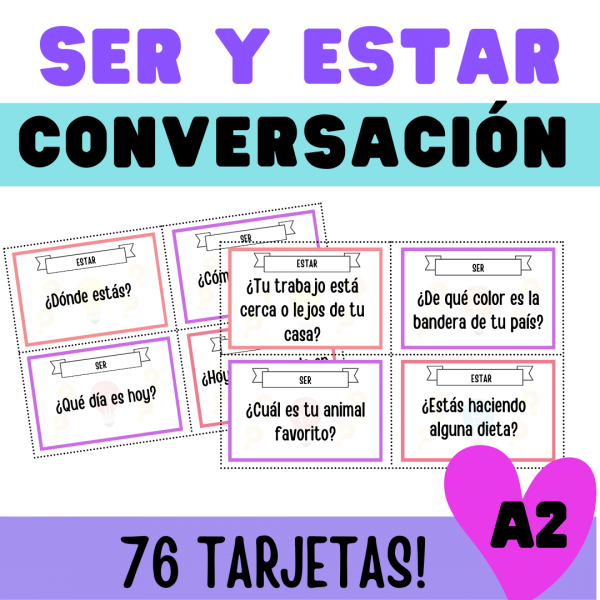 76 TARJETAS DE CONVERSACIÓN VERBOS SER Y ESTAR