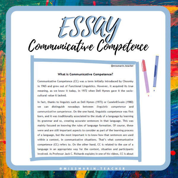 ESSAY COMMUNICATIVE COMPETENCE