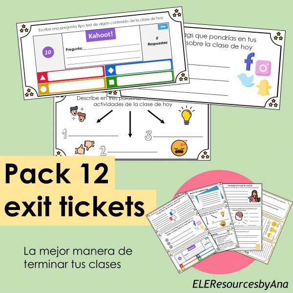 Pack Exit tickets – Español/Inglés/Valenciano