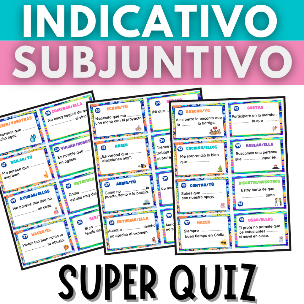 Indicativo Vs Subjuntivo Quiz 104 Ejercicios