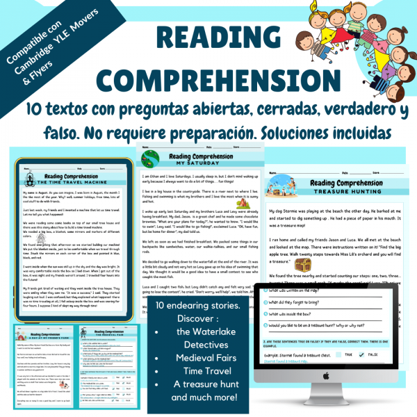 Reading Comprehension + Ejercicios + Soluciones