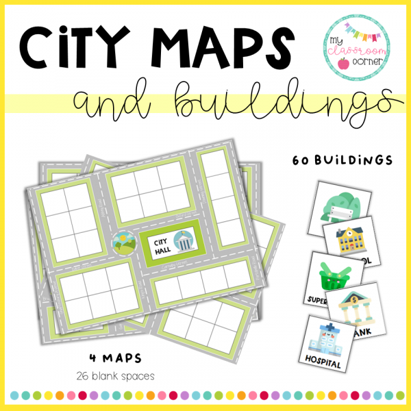 City maps and buildings