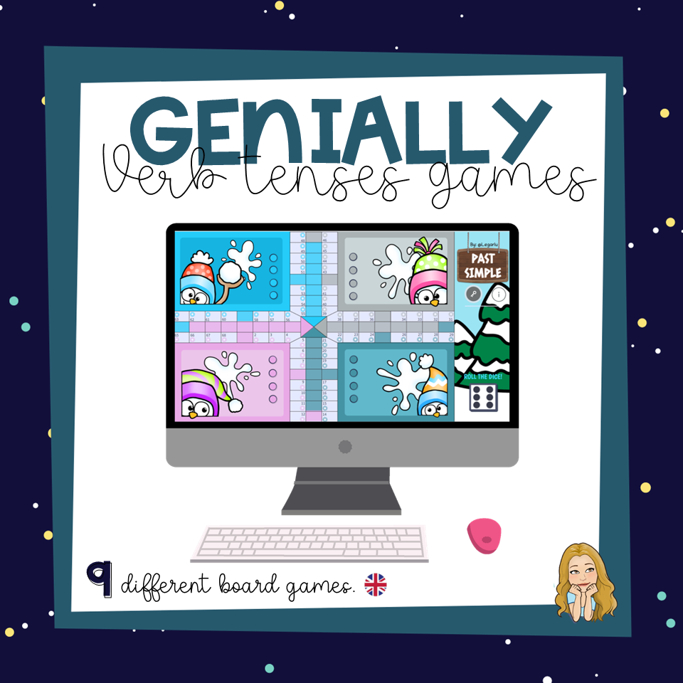 GENIALLY PACK VERB TENSES BOARD GAMES Kumubox