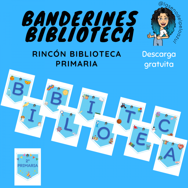Banderines Rincón de Biblioteca