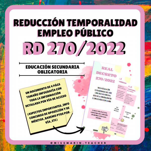 RESUMEN RD 270/2022 – INFOGRAFÍA