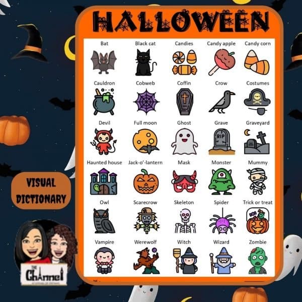 Halloween – 30 words Visual Dictionary