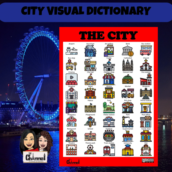 City – Visual Dictionary – 40 words