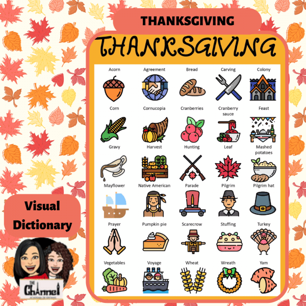 Thanksgiving Visual Dictionary – 30 words