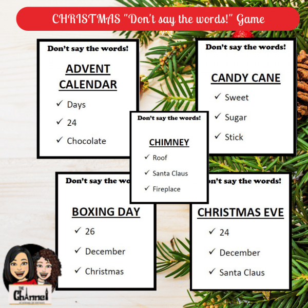 Christmas – “Don’t say the words!” Game