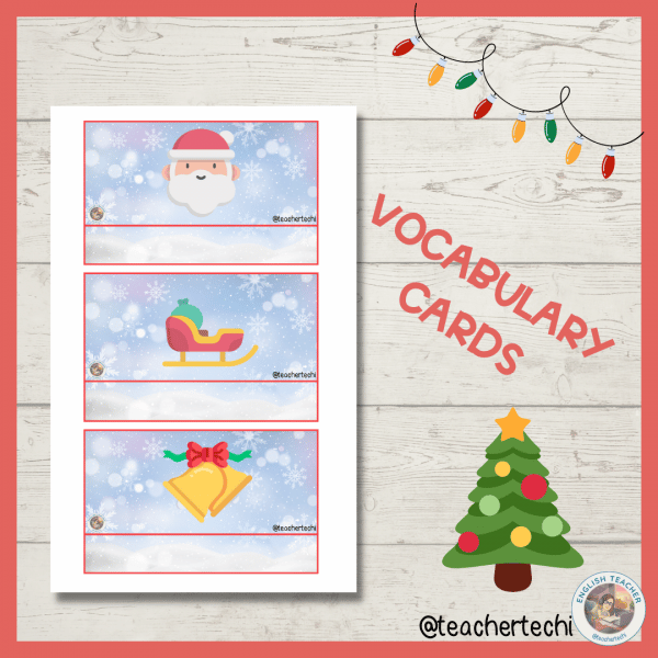 Vocabulary cards: Christmas