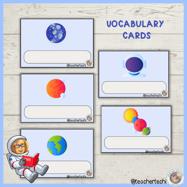 Vocabulary cards: Space