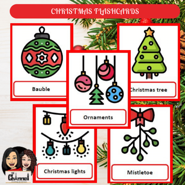 Christmas Flashcards -Interactive and Printable version