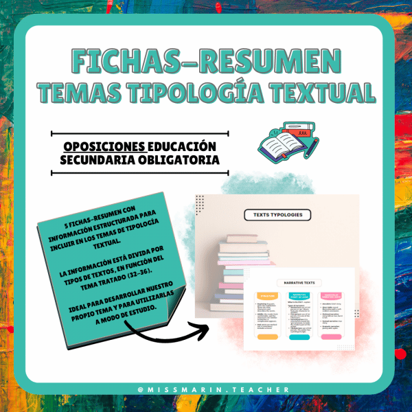 Fichas-resumen: temas tipología textual