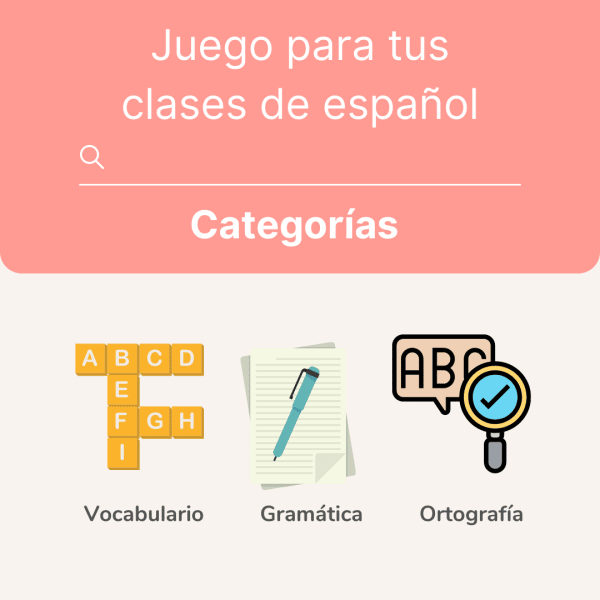 Categorías – Juego para clases de español