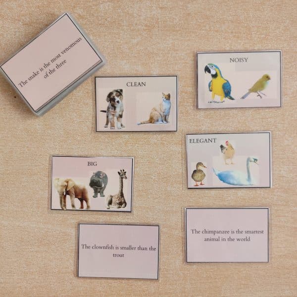 Comparatives and superlatives card game