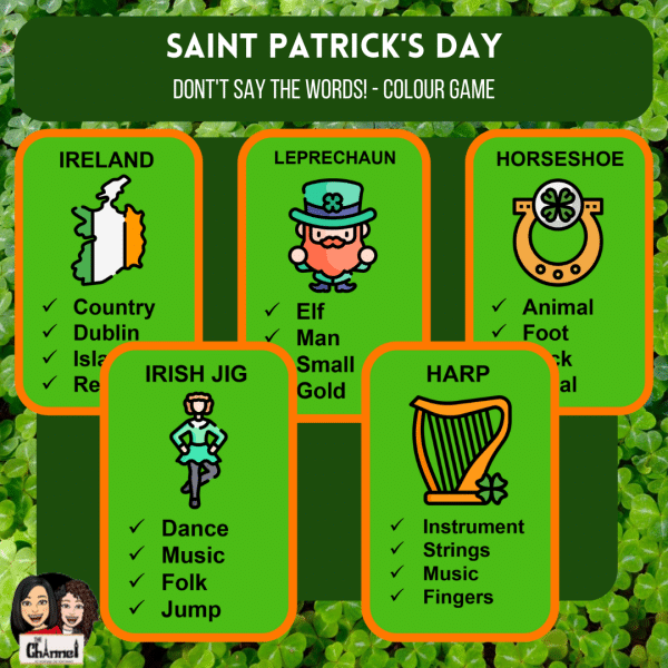 Saint Patrick’s Day – Don’t say the words! Colour Game
