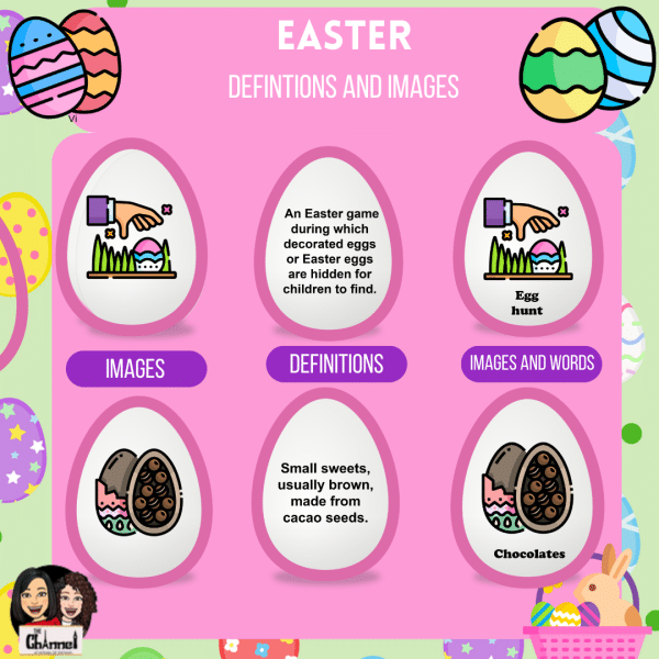 Easter – Matching Game – Definitions, words and images