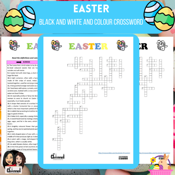 Easter – B&W + Colour Crossword