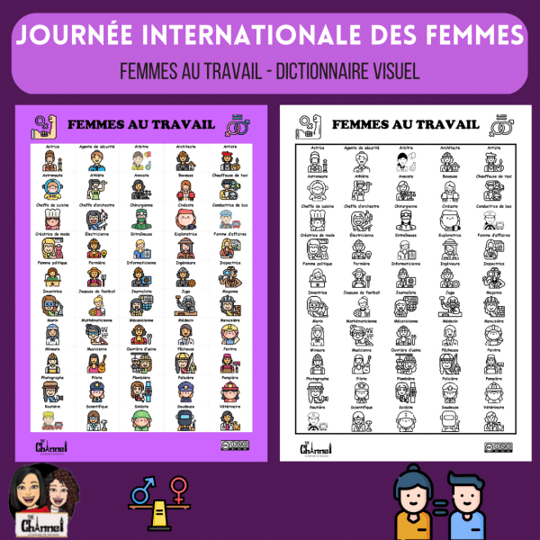 Femmes au travail – Dictionnaire Visuel – Freebie