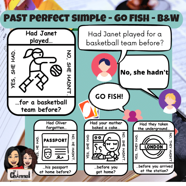 Past Perfect Simple – Go Fish – B&W