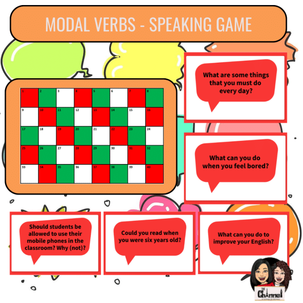 Modal Verbs Speaking Board Game Kumubox