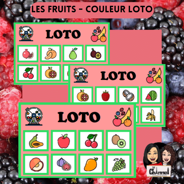 Les Fruits – Loto Couleur + Roulette Interactive