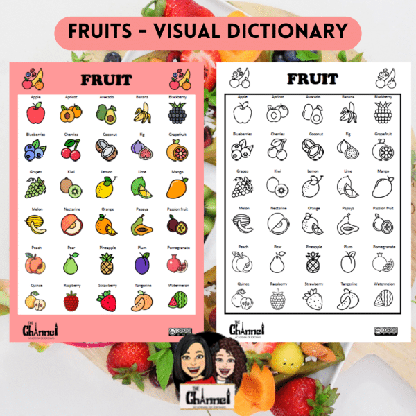 Fruits – Visual Dictionary- Freebie