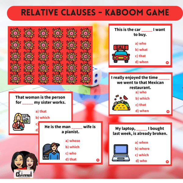 Relative Clauses – Kaboom Game