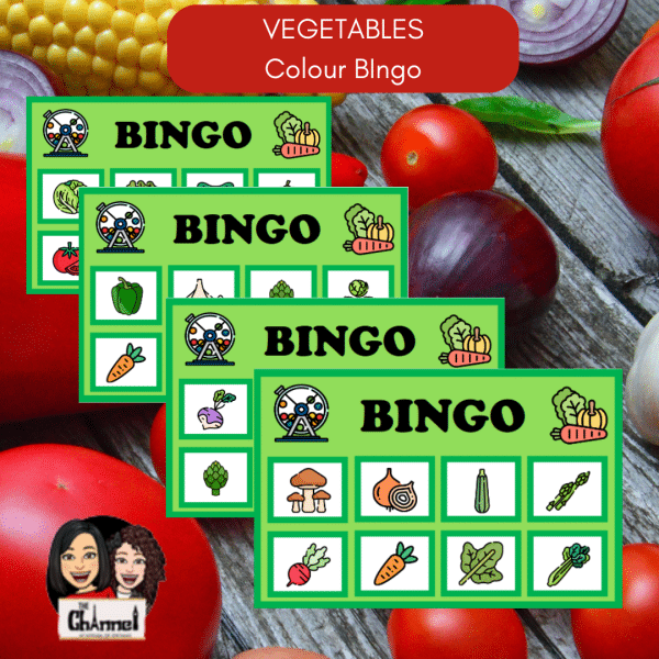 Vegetables – Colour Bingo + Interactive Wheel