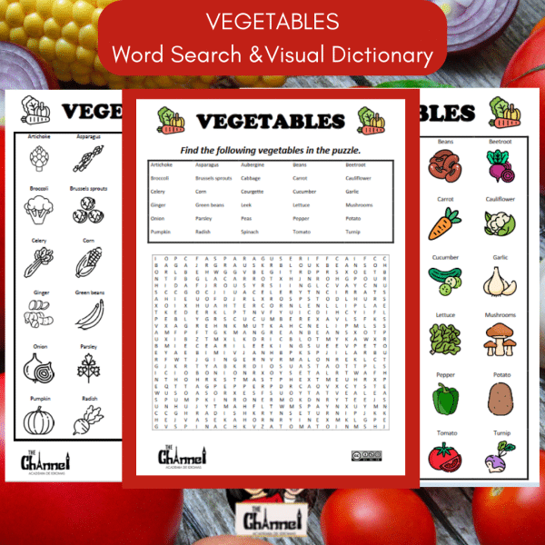 Vegetables – Word Search & Visual Dictionary