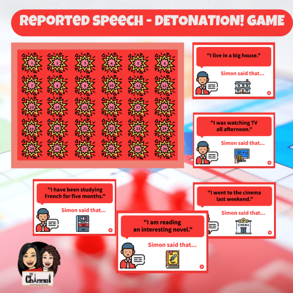 Reported Speech – Statements – Kaboom Game