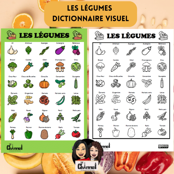 Les Légumes – Dictionnaire Visuel – Freebie